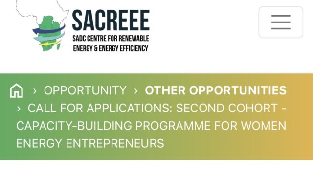 FULLY FUNDED:Apply For The SACREEE Capacity-Building Programme for Women Energy Entrepreneurs – Second Cohort 2026
