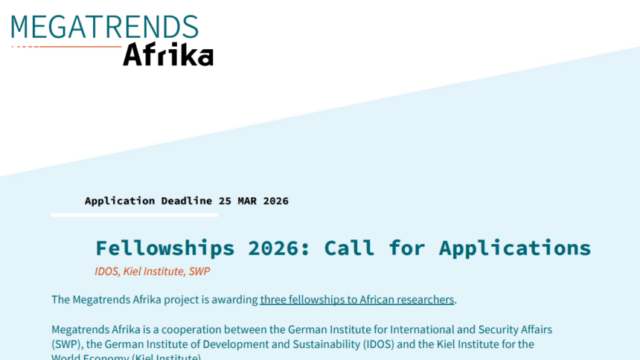 FULLY FUNDED TO GERMANY : Apply for the Megatrends Afrika Fellowships 2026