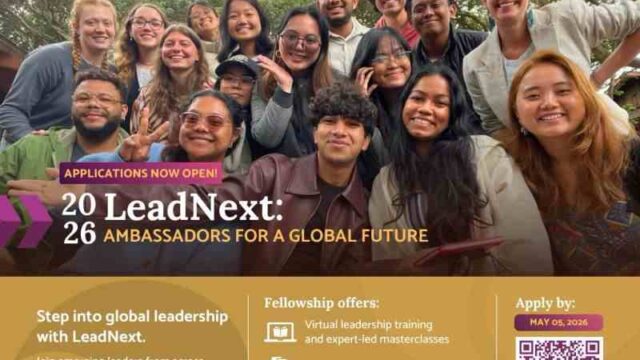 FULLY FUNDED : Apply for the LeadNext: Ambassadors for a Global Future Fellowship 2026 – USA