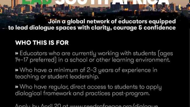 FUNDED : Apply for the Global Dialogue Lab South Africa 2026 — Applications Open
