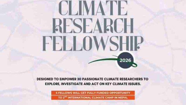 FULLY FUNDED : Apply Climate Research Fellowship 2026 