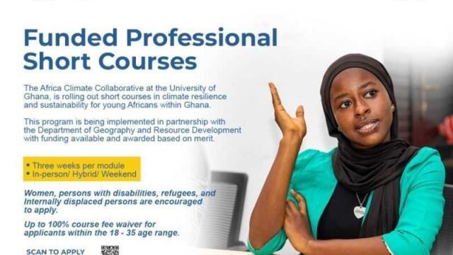 FUNDED : Apply for the Climate Resilience & Sustainability Short Courses for Young Africans 2026