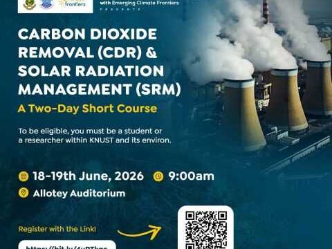 Apply for the KNUST Short Course on Carbon Dioxide Removal (CDR) and Solar Radiation Management (SRM) 2026
