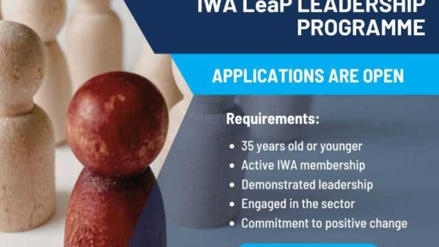 Apply for the IWA LeaP Leadership Programme 2027 for Young Water Professionals