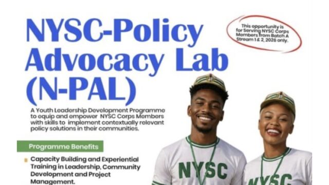 FULLY FUNDED:Apply For The  LEAP Africa Youth Leadership Development Programme – NYSC Policy Advocacy Lab (N-PAL) 2026