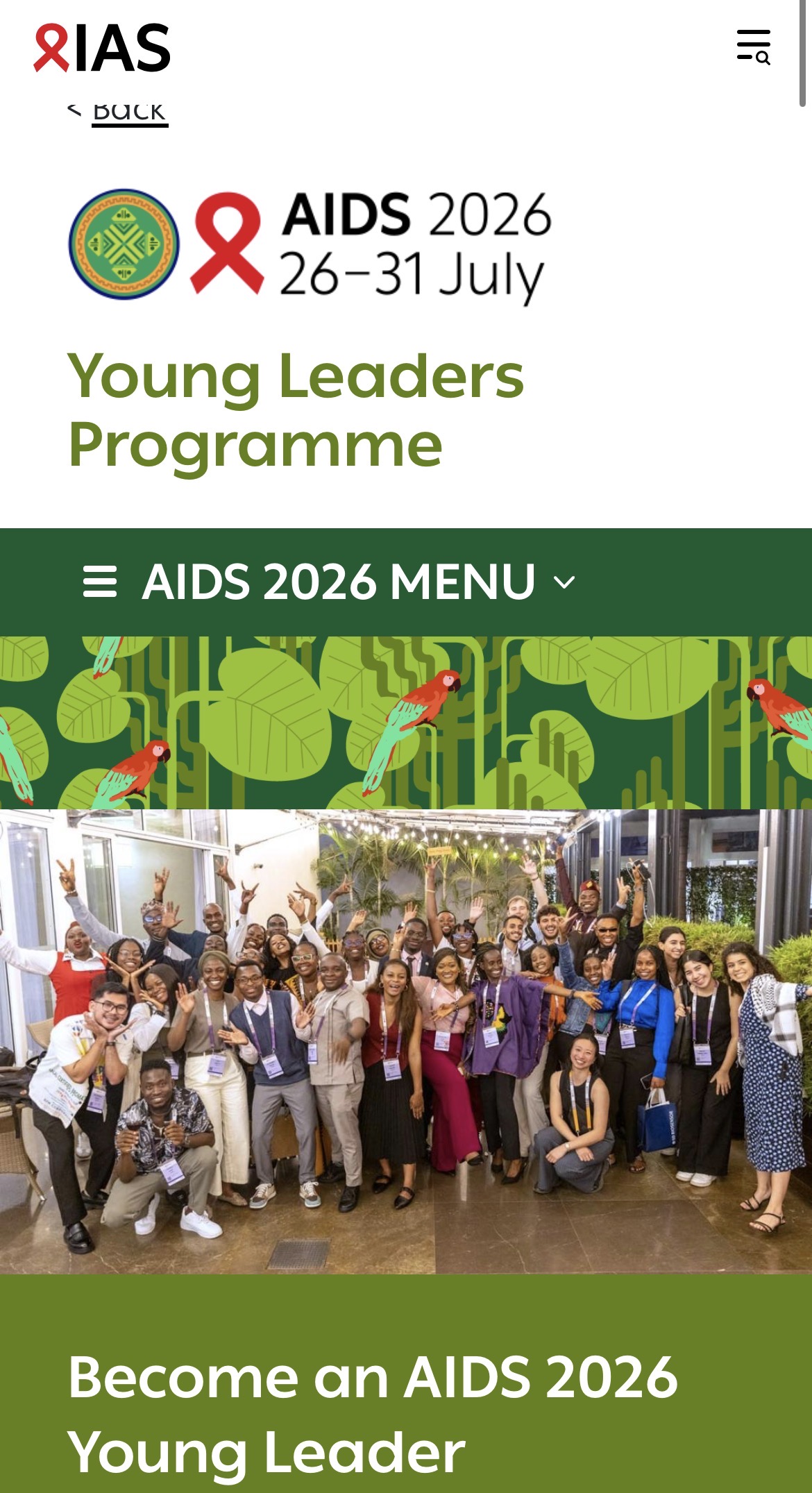 FUNDED: Apply For The AIDS 2026 Young Leaders Programme (International ...