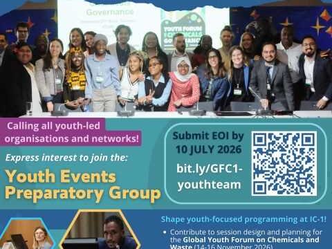 Applications are open for Youth Organizations to Shape the Global Framework on Chemicals Conference 2026