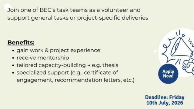 Join the Blue Economy Connect General Volunteers Program 2026 