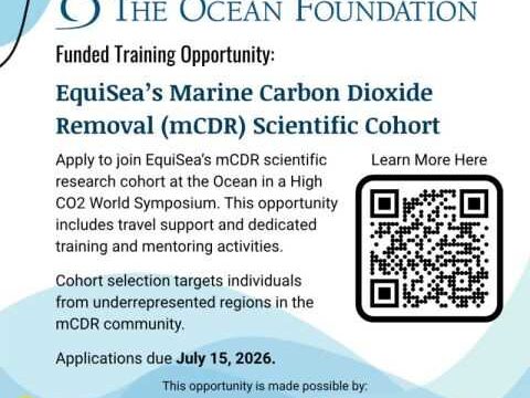 FULLY FUNDED TO WELLINGTON, NEW ZEALAND : Apply for the EquiSea 2026 Marine Carbon Dioxide Removal (mCDR) Scientific Cohort