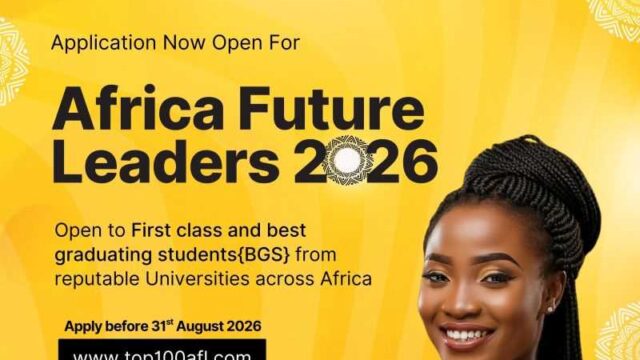 Join the Top100 Africa Future Leaders 2026 Program for Outstanding African Graduates – Apply now 