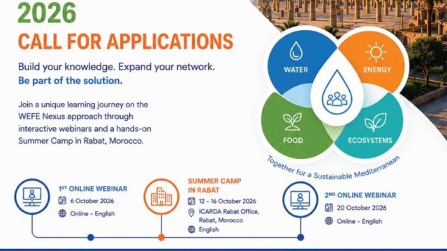 FULLY FUNDED TO MOROCCO : Apply for the WEFE4MED Summer Schools 2026