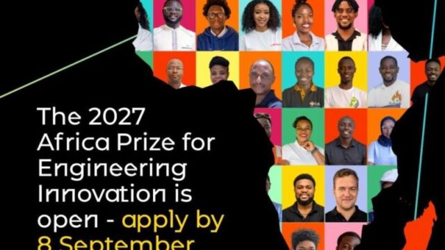 Awards of up to £50,000 : Apply for the Africa Prize for Engineering Innovation 2027