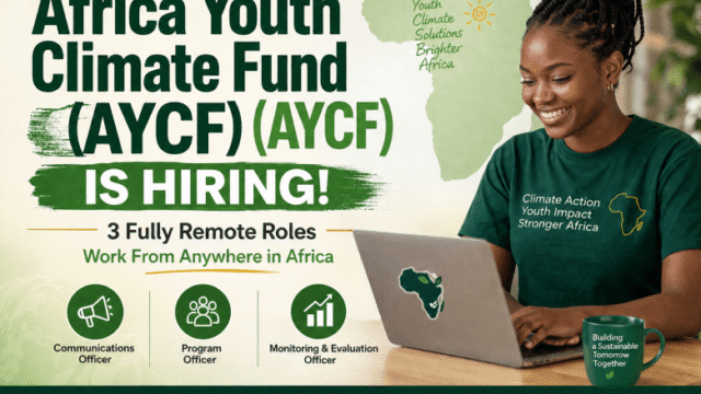REMOTE JOBS: Communications, Programmes and Grants Roles Now Open at Africa Youth Climate Fund