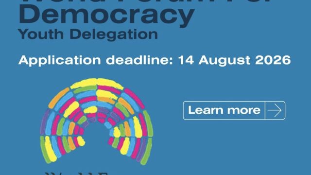 FULLY FUNDED TO STRASBOURG, FRANCE: Youth Delegation to the World Forum for Democracy 2026 in France
