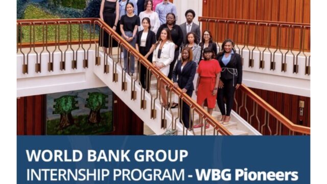 FULLY FUNDED: Apply for the World Bank Group (WBG) Pioneers Program 2026