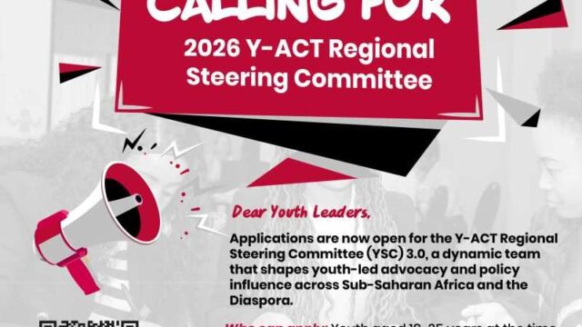 Join the Y-ACT Regional Youth Steering Committee (2026–2028 Cohort) – Apply now