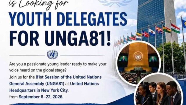 Become a SDG Youth Connect Youth Delegates Program for UNGA81 in New York 2026 – Apply now