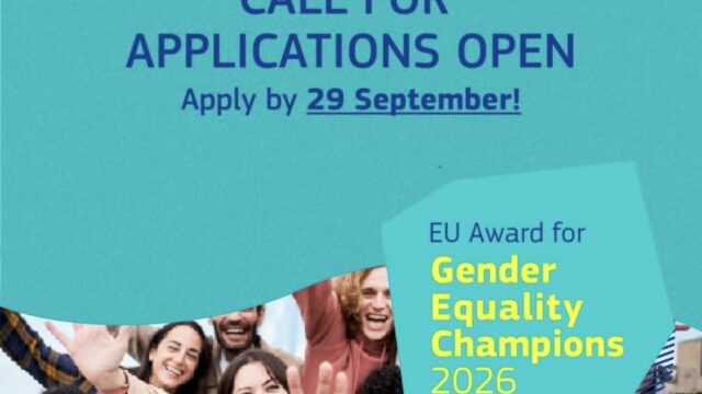 Apply for the 2026 European Union (EU) Award for Gender Equality Champions