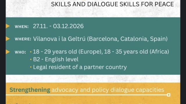 FULLY FUNDED TO BARCELONA, SPAIN: Amani Pamoja Peace Advocacy Training Course 2026 for young changemakers