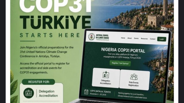 Nigeria COP31 Registration 2026: Call for Applications for Delegation Accreditation and Side Events