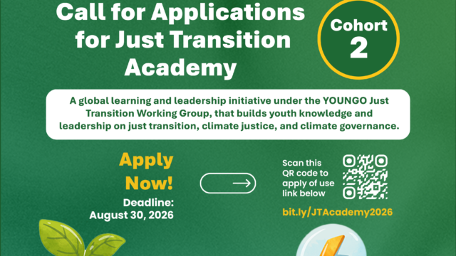 Just Transition Academy 2.0 2026 – Call for Applications for Young Climate Leaders