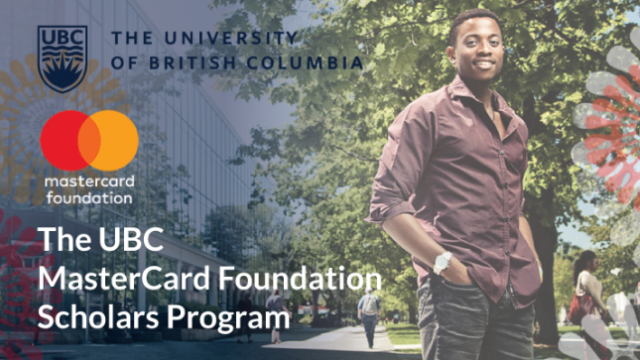 FULLY FUNDED TO CANADA; University of British Columbia Mastercard Foundation Scholars Program 2027/2028