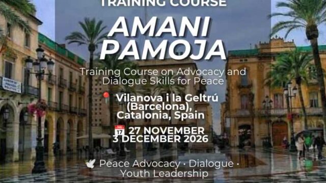 FULLY FUNDED : Apply for the Amani Pamoja (Peace Together) Training Course on Advocacy and Dialogue Skills for Peace 2026