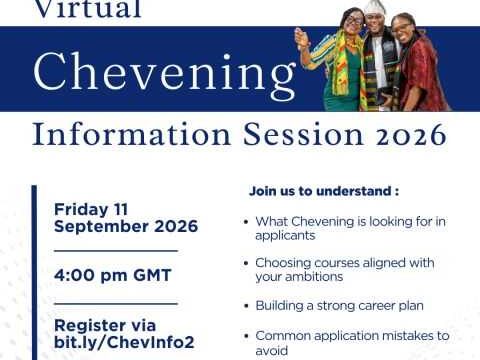 Chevening Virtual Information Session 2026 – Apply now 