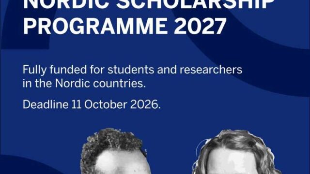 FULLY FUNDED : Apply for the Nordic Scholarship Programme 2027