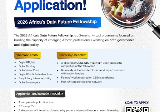 PAID FELLOWSHIP: Apply for the Africa’s Data Future Fellowship 2026