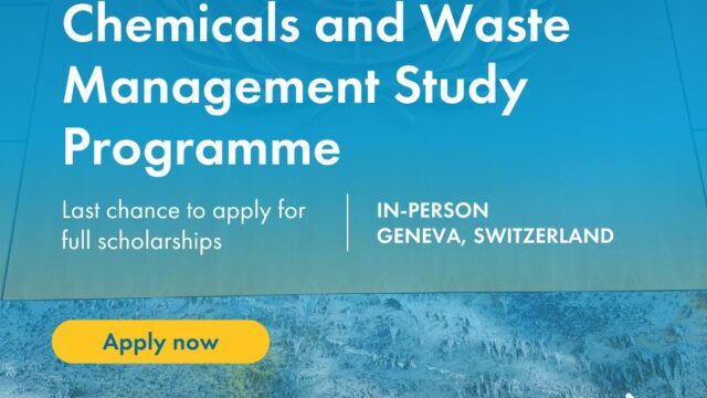 FULLY FUNDED: Apply for Youth Scholarships for the United Nations Chemicals and Waste Management Study Programme 2026