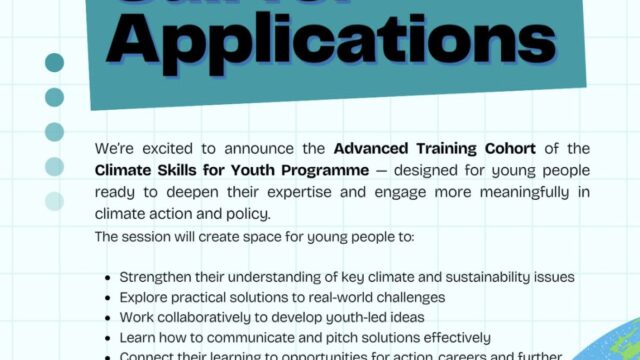 Climate Skills for Youth Advanced Programme 2026 | Call for Applications