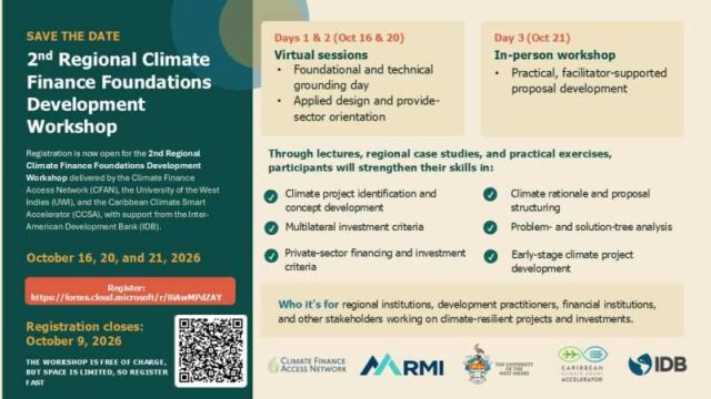 Apply for the Regional Climate Finance Foundations Development Workshop 2026